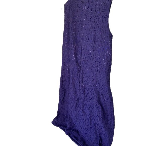 Purple Dress by Designer Elie Tahari Elegant Mini Full Coverage, Women's Size 8 - Picture 7 of 12